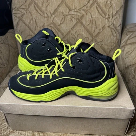 Size 10.5 - Nike Air Penny 2 II LE Cyber Volt Neon Green Black 2012‎ 535600-003